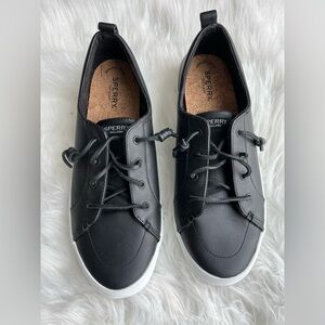Sperry Crest Vibe Women's Sneakers Black Lace Up Low Top Memory Foam Size 12